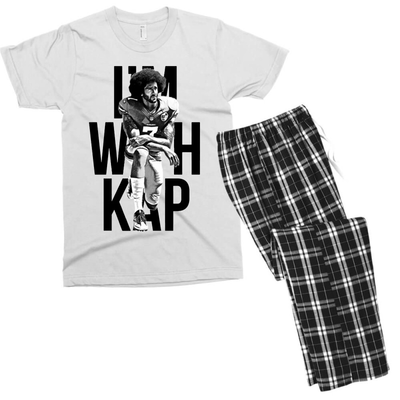 Im With Kap   Black Men's T-shirt Pajama Set | Artistshot