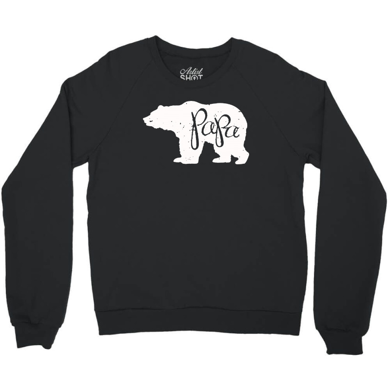 Papa Bear ( White) Crewneck Sweatshirt | Artistshot