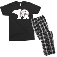 Papa Bear ( White) Men's T-shirt Pajama Set | Artistshot