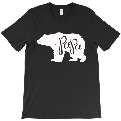 Papa Bear ( White) T-shirt Designed By Ninabobo