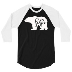 papa bear ( white) 3/4 Sleeve Shirt | Artistshot