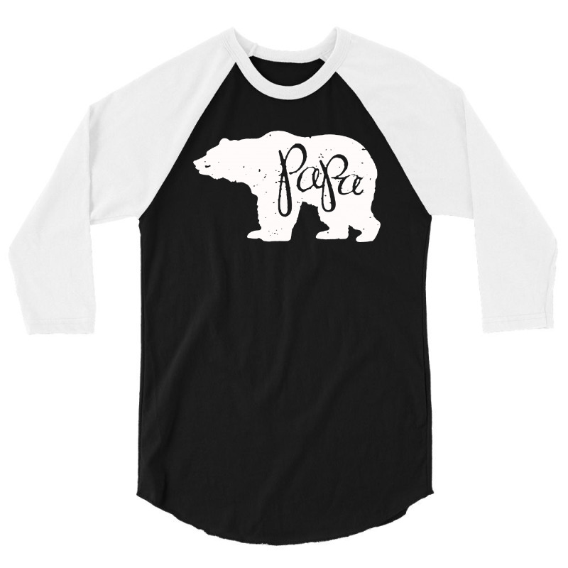 Papa Bear ( White) 3/4 Sleeve Shirt | Artistshot