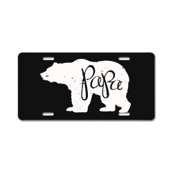 papa bear ( white) License Plate | Artistshot