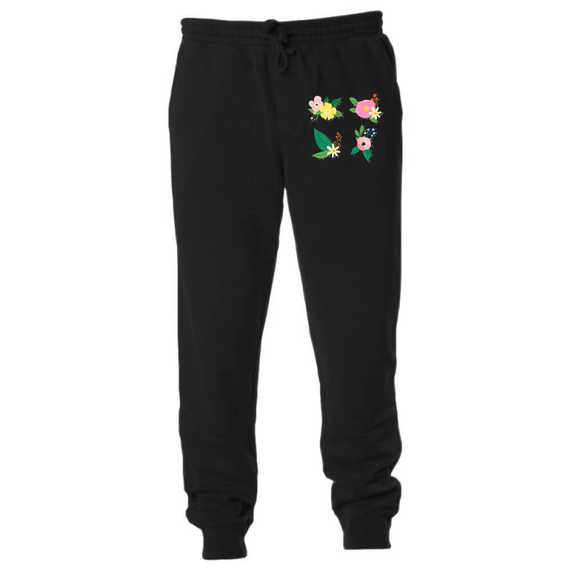 Colorful Floral Sticker Collection Unisex Jogger by annaponder | Artistshot