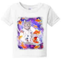 Cat Astronaut In Cosmic Space Funny Shirts For Weird People T Shirt Baby Tee | Artistshot