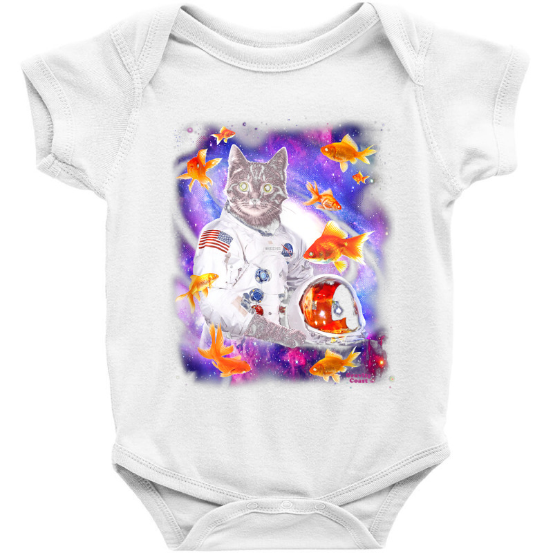 Cat Astronaut In Cosmic Space Funny Shirts For Weird People T Shirt Baby Bodysuit by RoyalStore | Artistshot