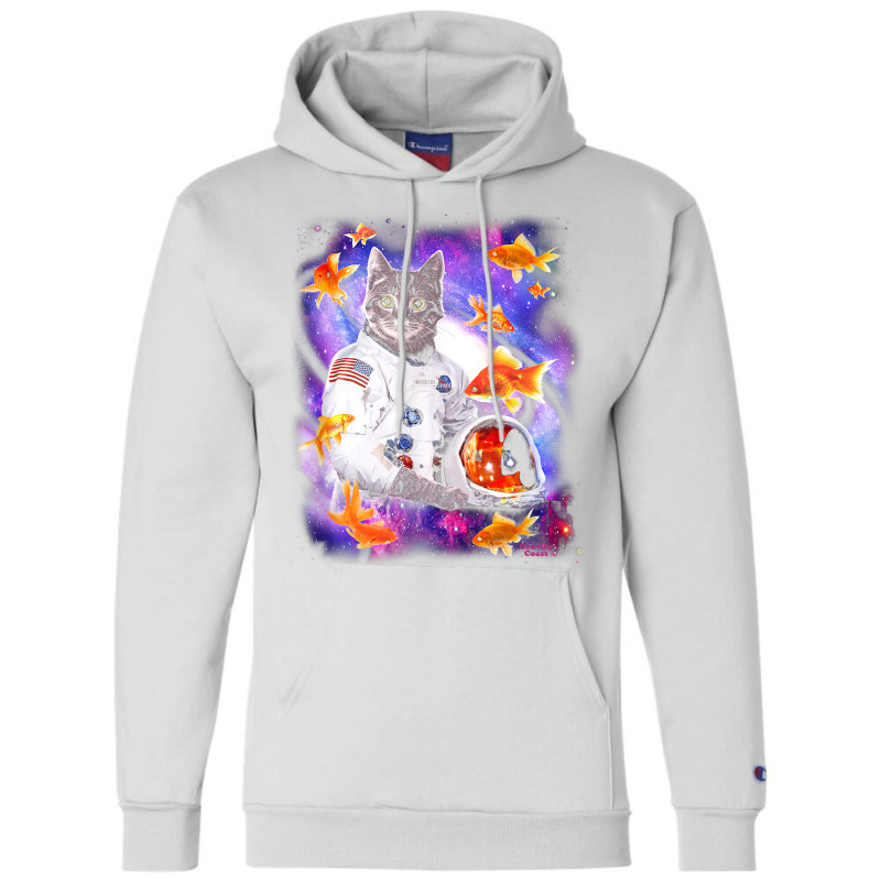 Cat Astronaut In Cosmic Space Funny Shirts For Weird People T Shirt Champion Hoodie by RoyalStore | Artistshot