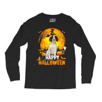 Cavalier King Dog Happy Halloween Day With The Moon Pumpkin Long Sleeve Shirts | Artistshot