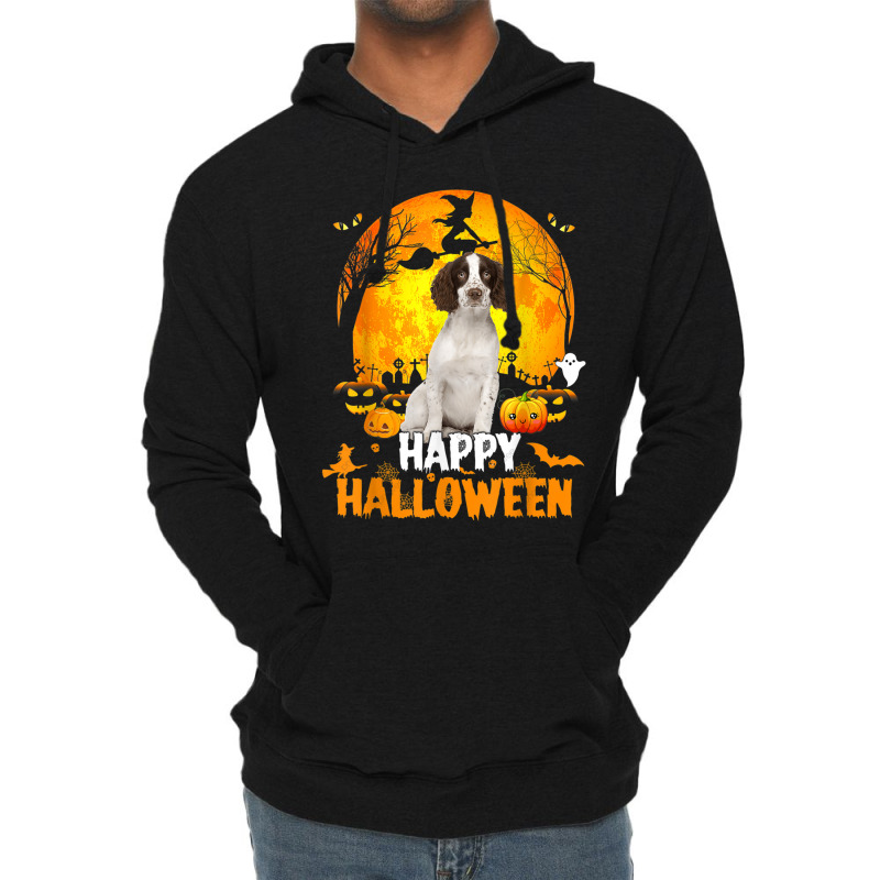 Cavalier King Dog Happy Halloween Day With The Moon Pumpkin Lightweight Hoodie | Artistshot