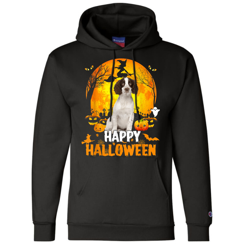 Cavalier King Dog Happy Halloween Day With The Moon Pumpkin Champion Hoodie | Artistshot