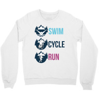 Swim Cycle Run Crewneck Sweatshirt | Artistshot
