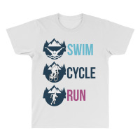 Swim Cycle Run All Over Men's T-shirt | Artistshot