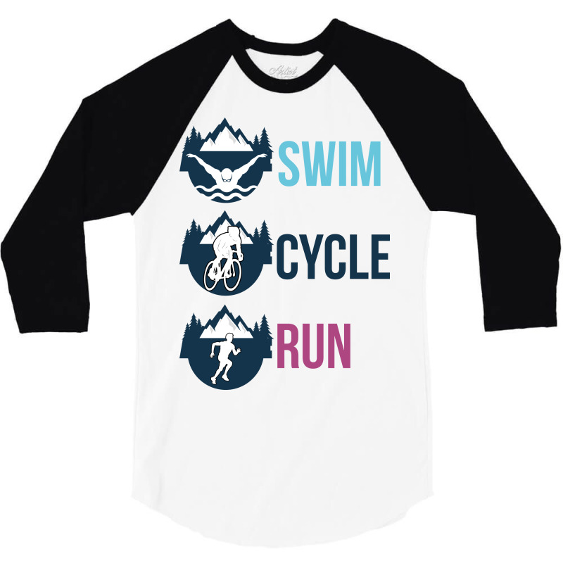 Swim Cycle Run 3/4 Sleeve Shirt | Artistshot