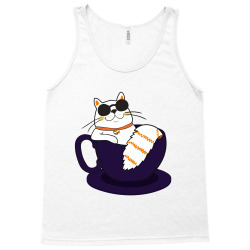 cool cat and coffee Tank Top | Artistshot