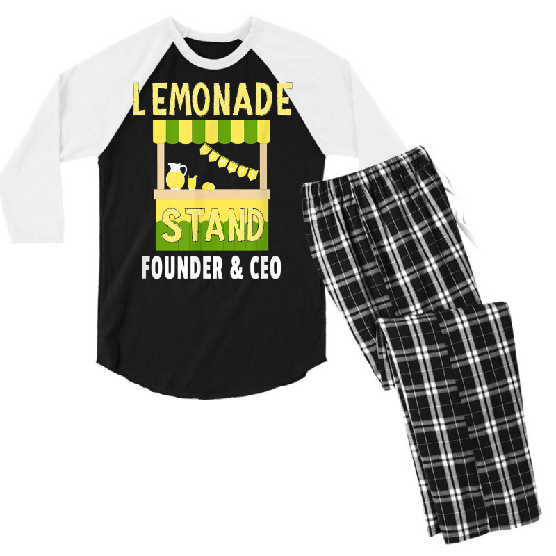 Lemonade Stand Founder & Ceo   Lemon Juice Drink Lover T Shirt Men's 3/4 Sleeve Pajama Set | Artistshot