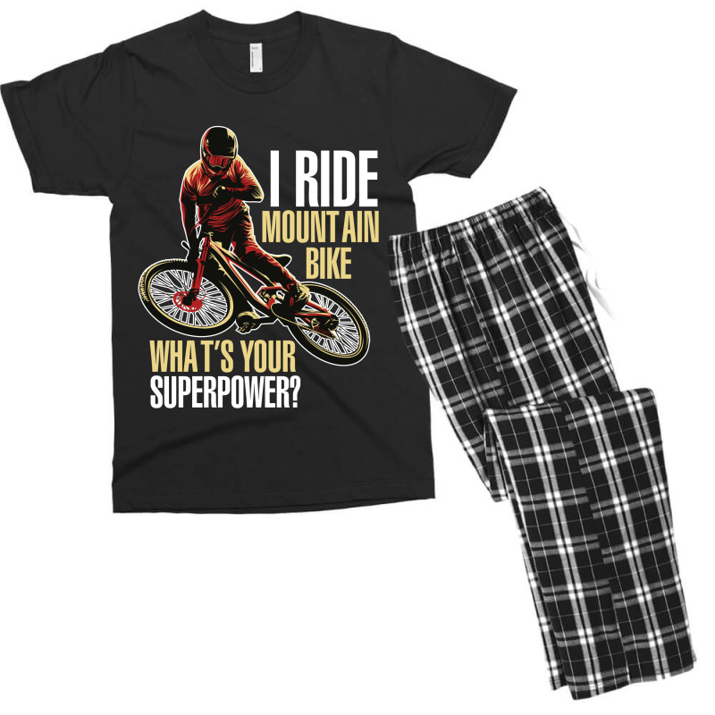 I Ride Mountain Bike Men's T-shirt Pajama Set | Artistshot