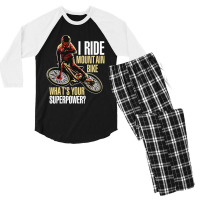 I Ride Mountain Bike Men's 3/4 Sleeve Pajama Set | Artistshot