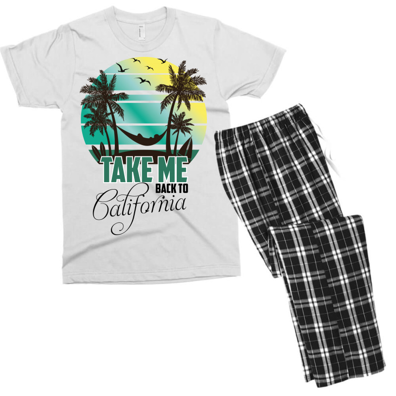 Take Me Back To California Men's T-shirt Pajama Set | Artistshot