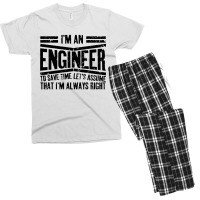 Engineer Gift I'm Always Right Men's T-shirt Pajama Set | Artistshot