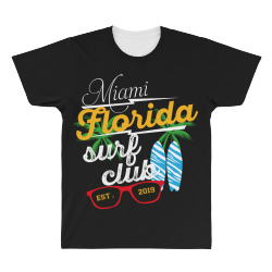 miami florida surf clup est 2019 All Over Men's T-shirt | Artistshot