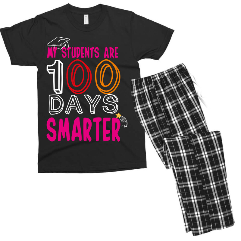 My Students Are 100 Day Smarter Men's T-shirt Pajama Set | Artistshot