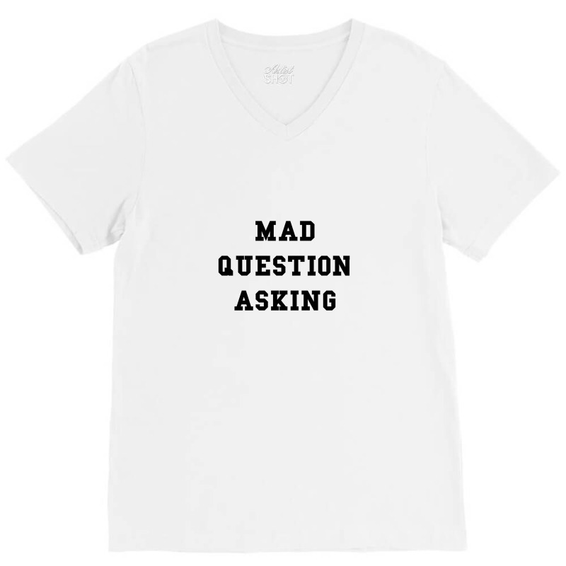 Med Question Asking Black V-neck Tee | Artistshot