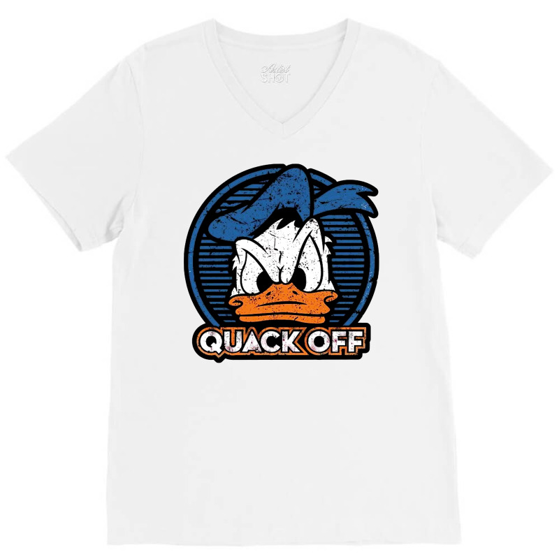 Quack Off V-neck Tee | Artistshot