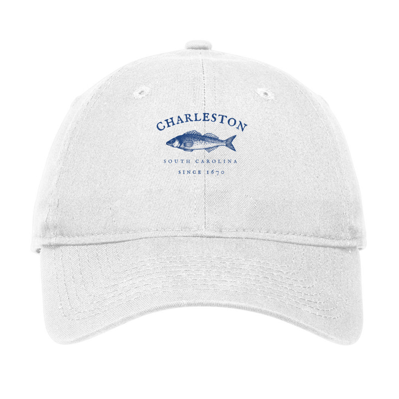 Retro Charleston South Carolina Fishing T Shirt Adjustable Cap By