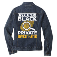 Secret Spy Private Eye Crimescene Investigator Yound T Shirt Ladies Denim Jacket | Artistshot