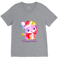 Merry Christmas Cat V-neck Tee | Artistshot