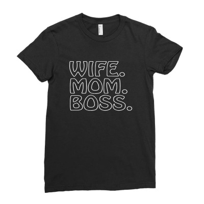 Wife Mom Boss Ladies Fitted T-shirt Designed By Ozanshirt