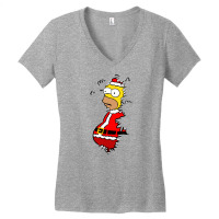 Homer Claus Christmas Women's V-neck T-shirt | Artistshot