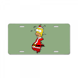 Homer Claus Christmas License Plate | Artistshot