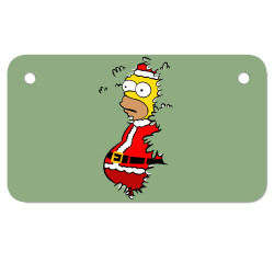 Homer Claus Christmas Motorcycle License Plate | Artistshot