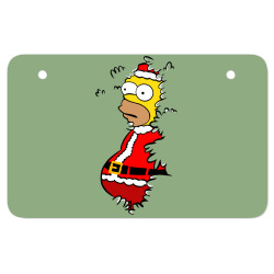 Homer Claus Christmas ATV License Plate | Artistshot