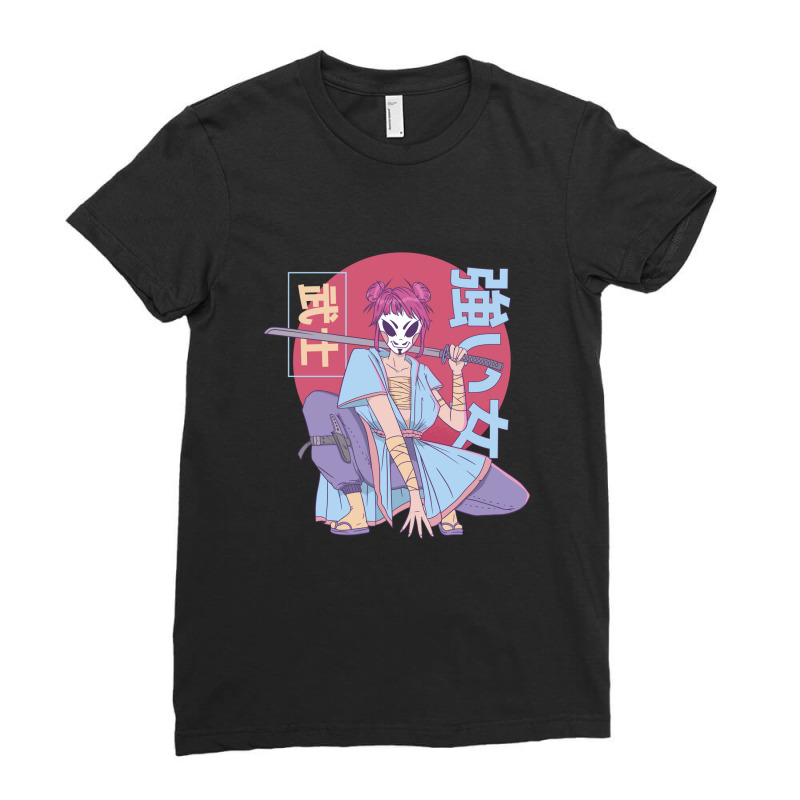 Anime Samurai Warrior Ladies Fitted T-Shirt by SamKal | Artistshot