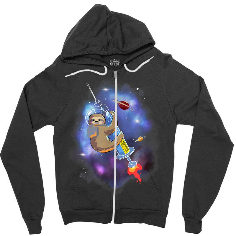 Space Ketamine Sloth Anesthesia Critical Care Emergency Med T Shirt Zipper Hoodie | Artistshot