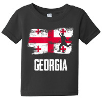 Georgia Flag Jersey Georgian Soccer Team Georgian T Shirt Baby Tee | Artistshot