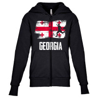 Georgia Flag Jersey Georgian Soccer Team Georgian T Shirt Youth Zipper Hoodie | Artistshot