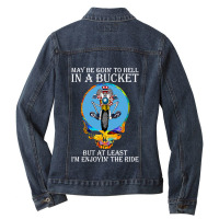 Mens Best Dalai Lama Peace My Favorite People Ladies Denim Jacket | Artistshot