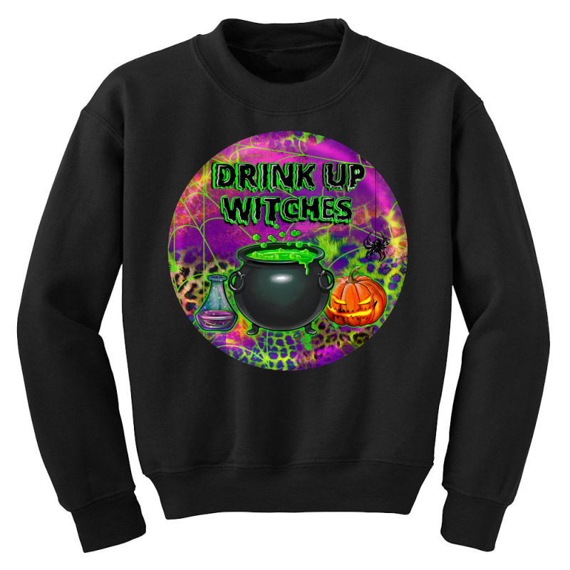 Halloween Round Earrings Youth Sweatshirt by BundleAndBundleShop | Artistshot