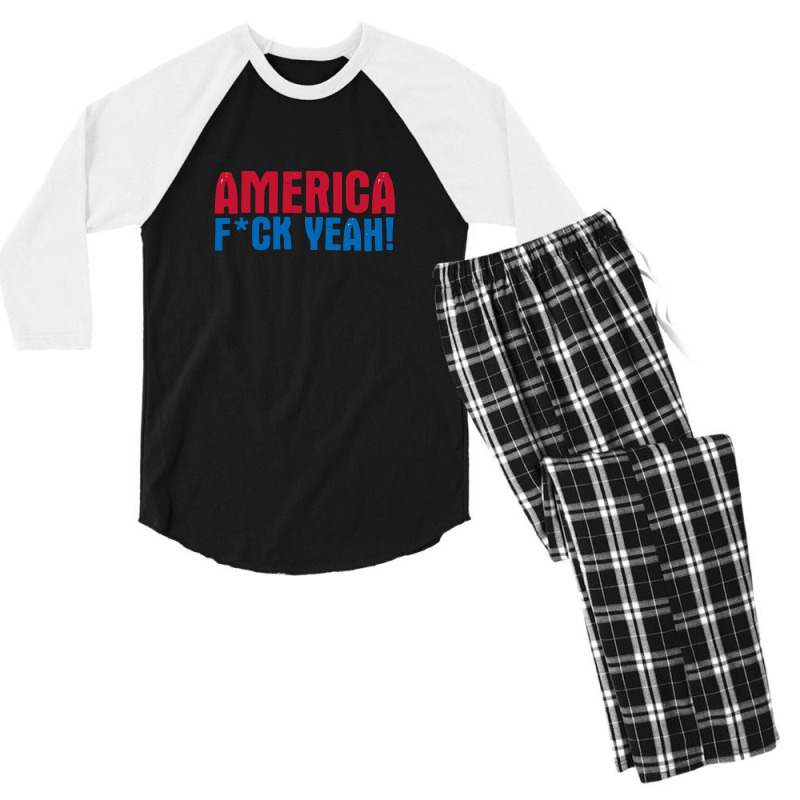 America Yeah Men's 3/4 Sleeve Pajama Set | Artistshot