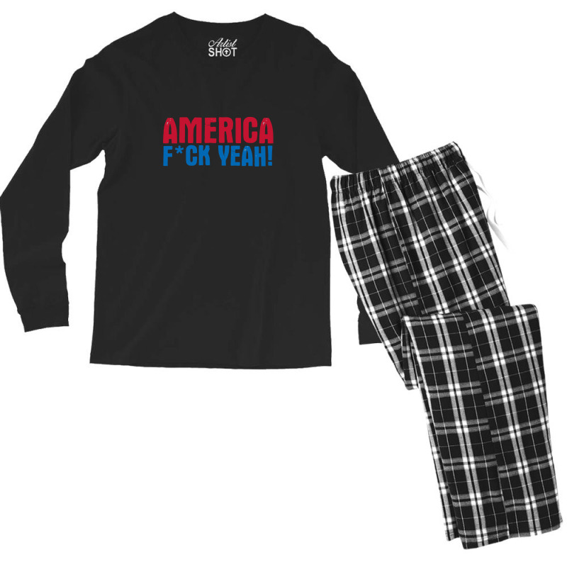 America Yeah Men's Long Sleeve Pajama Set | Artistshot