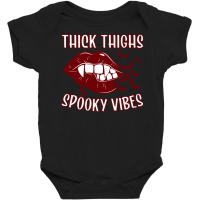 Thick Thighs And Spooky Vibes Vampire Women Bat Lips Pullover Hoodie Baby Bodysuit | Artistshot