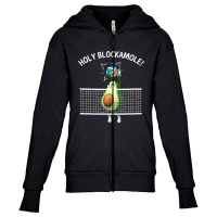 Funny Volleyball For Men Women Holy Guacamole Player Blocker T Shirt Youth Zipper Hoodie | Artistshot