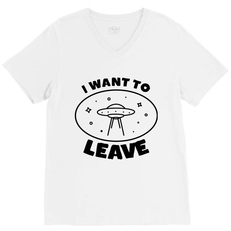 Ufo Flying Planet V-Neck Tee by yani dwicahya | Artistshot