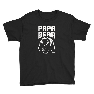 Papa Bear Limited Youth Tee Designed By Mdk Art