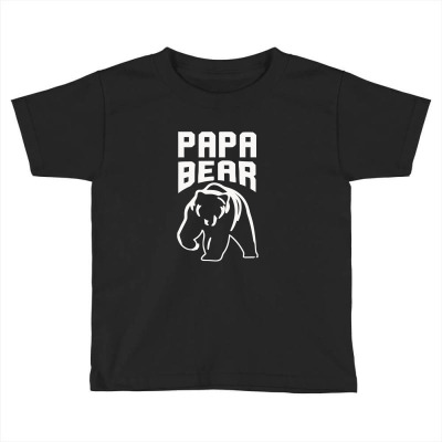 Papa Bear Limited Toddler T-shirt Designed By Mdk Art