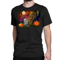 Headstone And Coffin Background Classic T-shirt | Artistshot