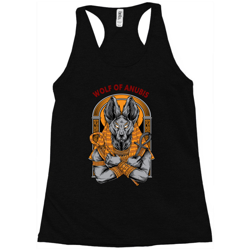 Wolf Of Anubis Racerback Tank by thebrandal | Artistshot